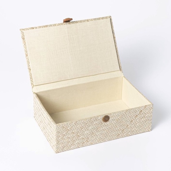 THRESHOLD Studio McGee Pandan Zig Zag Woven Box - Picture 2 of 4